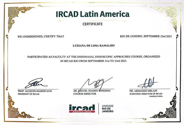 Faculty — Endonasal Endoscopic Approaches, IRCAD Rio, 2023